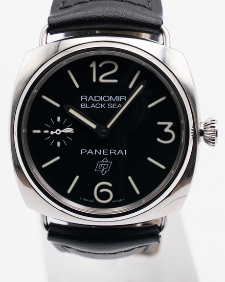 Panerai Radiomir Black Seal Logo 45MM Black Dial Leather Strap (PAM00754)