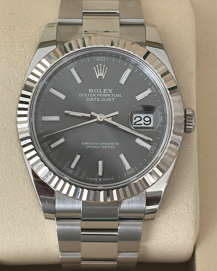 2026 Rolex Datejust 41MM Rhodium Dial Oyster Bracelet (126334)