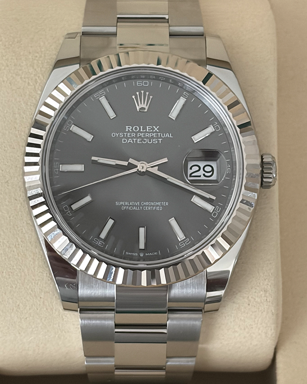 2026 Rolex Datejust 41MM Rhodium Dial Oyster Bracelet (126334)