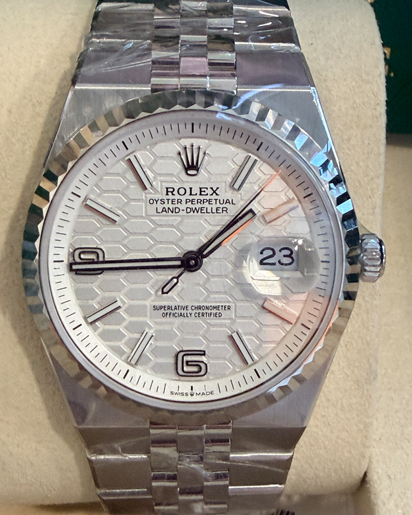2026 Rolex Land-Dweller 36MM White Dial Flat Jubilee Bracelet (127234)