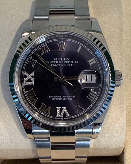 2026 Rolex Datejust 36MM Purple Dial Oyster Bracelet (126234)