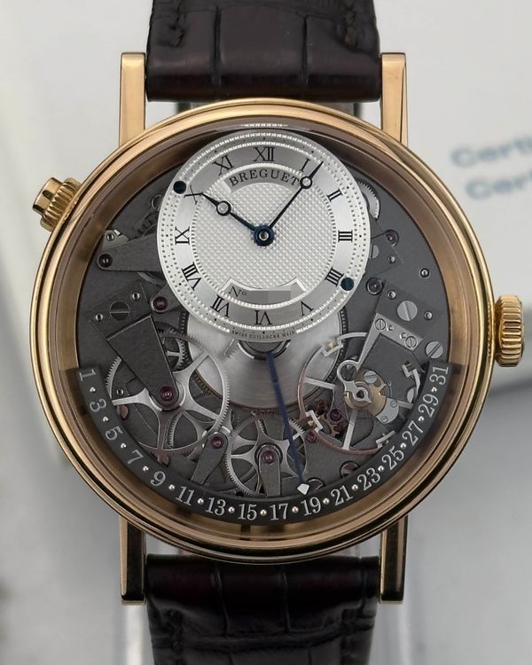 2021 Breguet Tradition Quantième Rétrograde 7597 40MM Skeleton Dial Leather Strap (7597BR/G1/9WU)