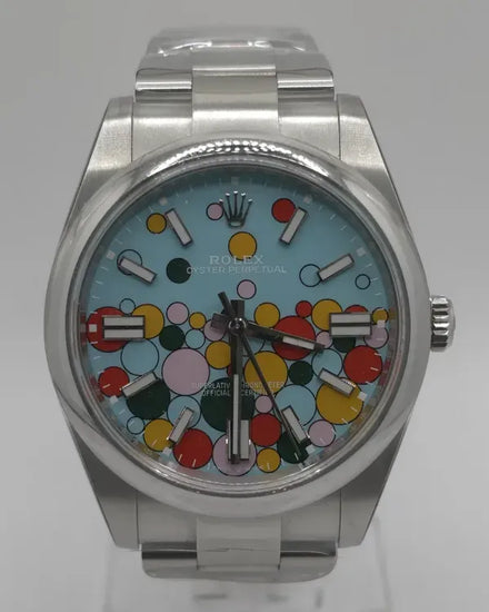 2023 Rolex Oyster Perpetual 41MM Turquoise "Celebration" Dial Oyster Bracelet (124300)