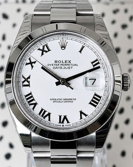 No Reserve - 2026 Rolex Datejust 41MM White Dial Oyster Bracelet (126300)