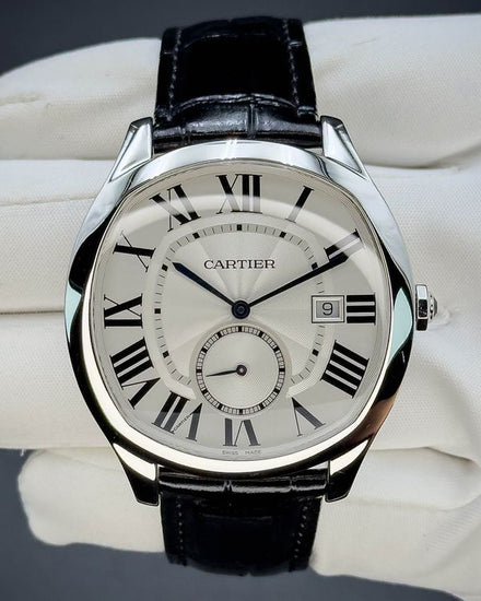 No Reserve - 2018 Cartier Drive De Cartier 40MM Silver Dial Leather Strap (WSNM0004)