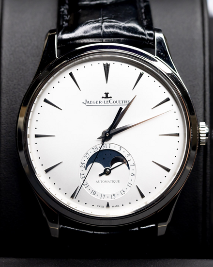2022 Jaeger-LeCoultre Master Ultra Thin Moonphase 39MM Silver Dial Leather Strap (Q1368430)