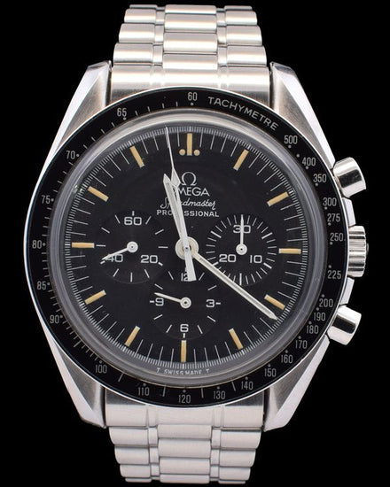 1991 Omega Speedmaster Professional Moonwatch 42MM Black Dial Steel Bracelet (3590.50)