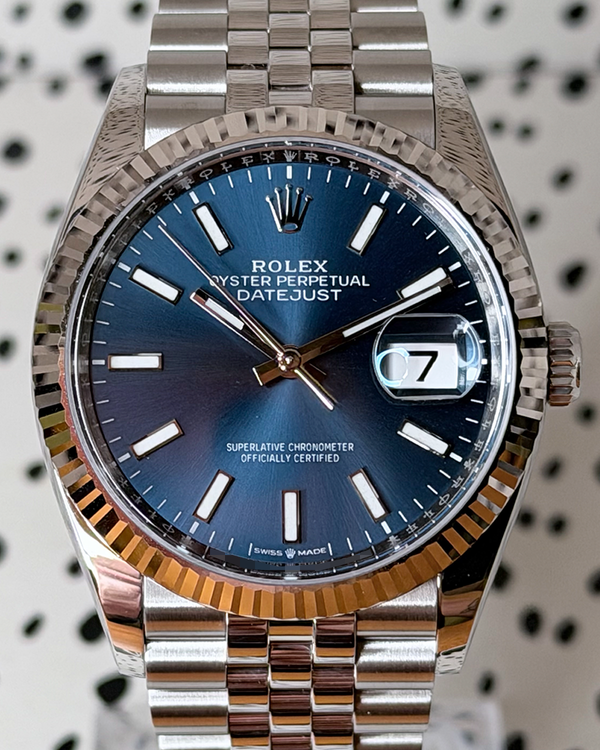 No Reserve - 2026 Rolex Datejust 36MM Blue Dial Jubilee Bracelet (126234)