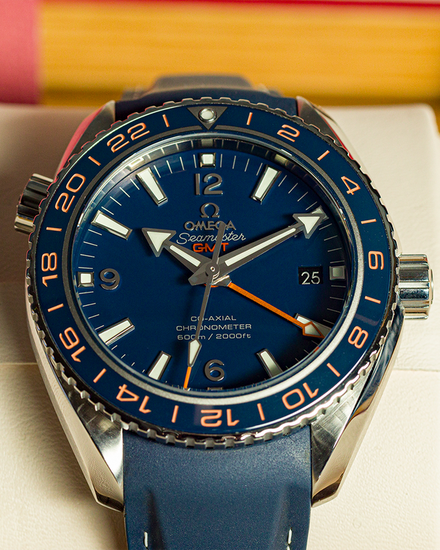 No Reserve - 2022 Omega Seamaster Planet Ocean 600M "GoodPlanet" GMT 43.5MM Blue Dial Rubber Strap (232.32.44.22.03.001)