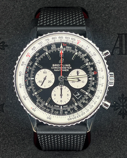 2020 Breitling Navitimer Chronograph 46MM Black Dial Rubber Strap (AB0127)
