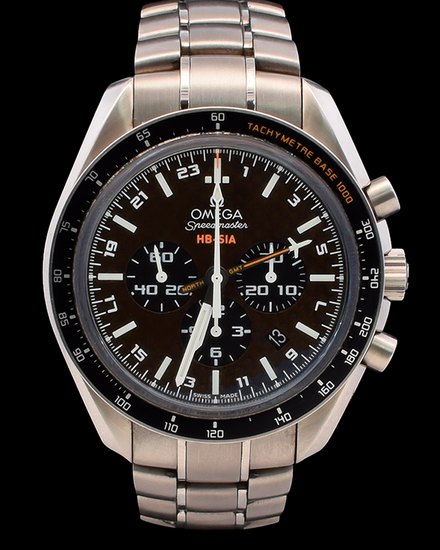 Omega Speedmaster Anniversary Series HB-SIA 44.25MM Carbon Fiber Dial Titanium Bracelet (321.90.44.52.01.001)