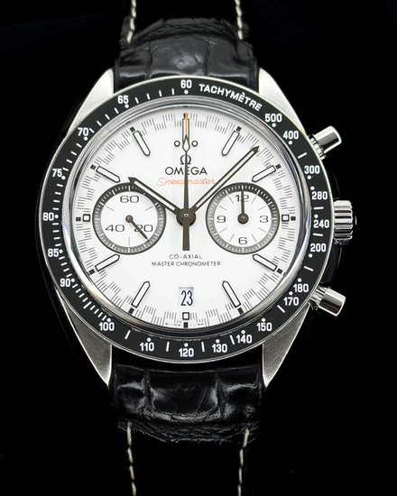 2022 Omega Speedmaster Racing 44.25MM White Dial Leather Strap (329.33.44.51.04.001)