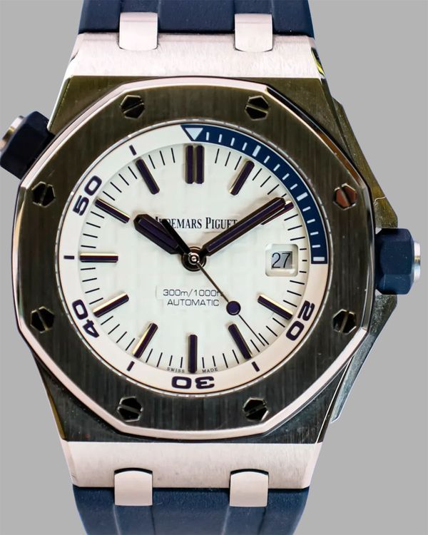 Audemars Piguet Royal Oak Offshore Diver "Admiral Boutique" S.E. 42MM White Dial Rubber Strap (15710ST.OO.A010CA.01)