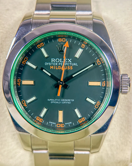 No Reserve - 2012 Rolex Milgauss 40MM Black Dial Oyster Bracelet (116400GV)