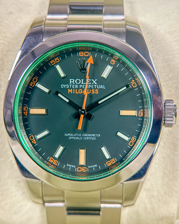 No Reserve - 2012 Rolex Milgauss 40MM Black Dial Oyster Bracelet (116400GV)