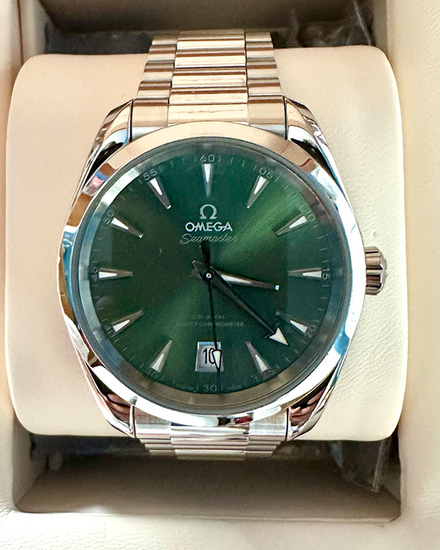 2023 Omega Seamaster Aqua Terra 150M 38MM Green Dial Steel Bracelet (220.10.38.20.10.002)