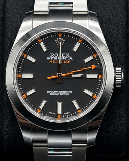 2009 Rolex Milgauss 40MM Black Dial Oyster Bracelet (116400)