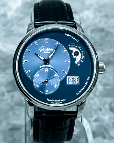2022 Glashütte Original PanoMaticLunar 40MM Blue Dial Leather Strap (1-90-02-46-32-35)