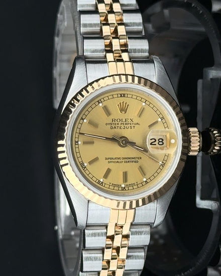 1987 Rolex Lady-Datejust 26MM Champagne Dial Two-Tone Bracelet (69173)