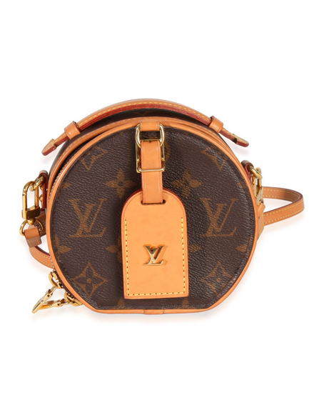 Louis Vuitton Bag Monogram Boite Chapeau Mini Brown Canvas Gold-Tone Hardware Leather Strap (Boite Chapeau Mini)