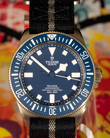 No Reserve - 2023 Tudor Pelagos FXD 42MM Blue Dial Textile Strap (25707B/23)