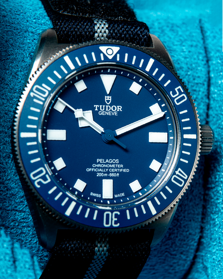No Reserve - 2023 Tudor Pelagos FXD "Marine Nationale" 42MM Blue Dial Textile Strap (25707B)