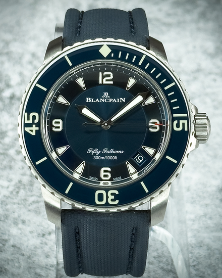 2025 Blancpain Fifty Fathoms 45MM Blue Dial Textile Strap (5015-12B40-O52A)