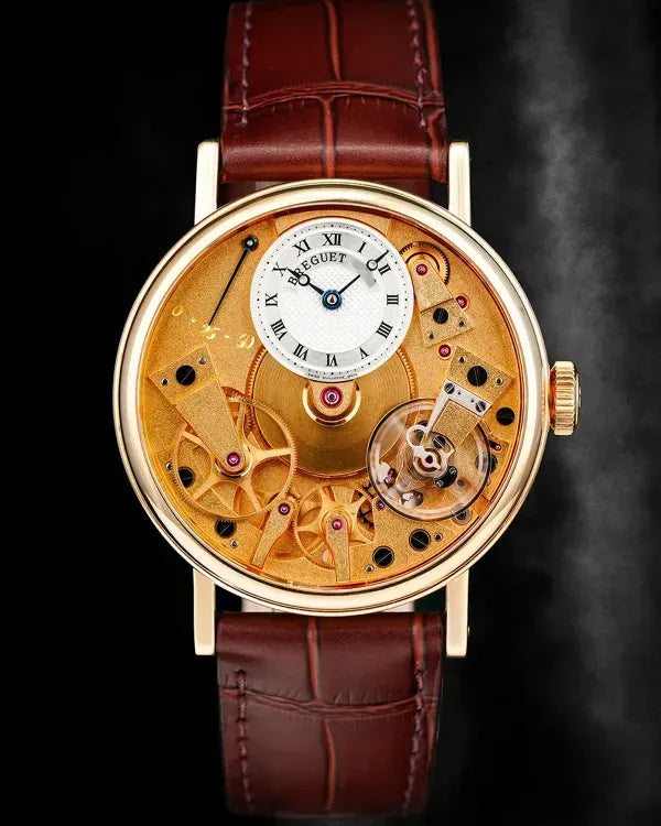 2014 Breguet Tradition 37MM Skeleton Dial Leather Strap (7027BA/11/9V6)