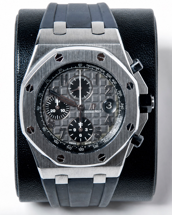 No Reserve - 2015 Audemars Piguet Royal Oak Offshore 42MM Grey Dial Rubber Strap (26470ST.00.A104CR.01)