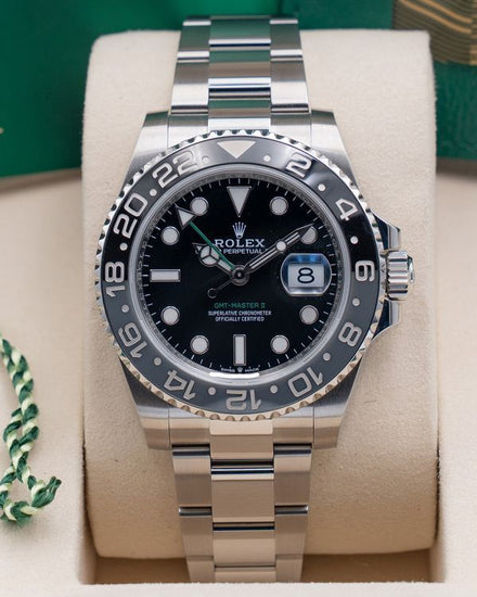 2026 Rolex GMT-Master II "Bruce Wayne" 40MM Black Dial Oyster Bracelet (126710GRNR)