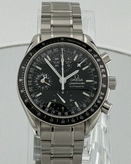 Omega Speedmaster Day-Date 39MM Black Dial Steel Bracelet (3520.50.00)