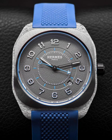 No Reserve - 2025 Hermès H08 42MM Grey Dial Rubber Strap (SP1.746A)
