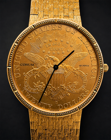 Corum Coin Watch 35MM Quartz Yellow Gold Dial Yellow Gold Bracelet (364614)