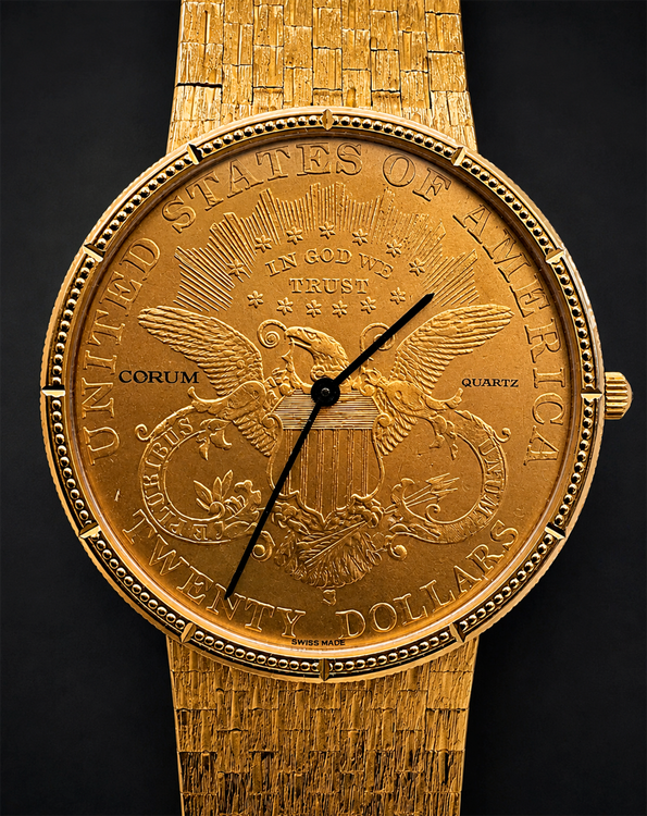 Corum Coin Watch 35MM Quartz Yellow Gold Dial Yellow Gold Bracelet (364614)