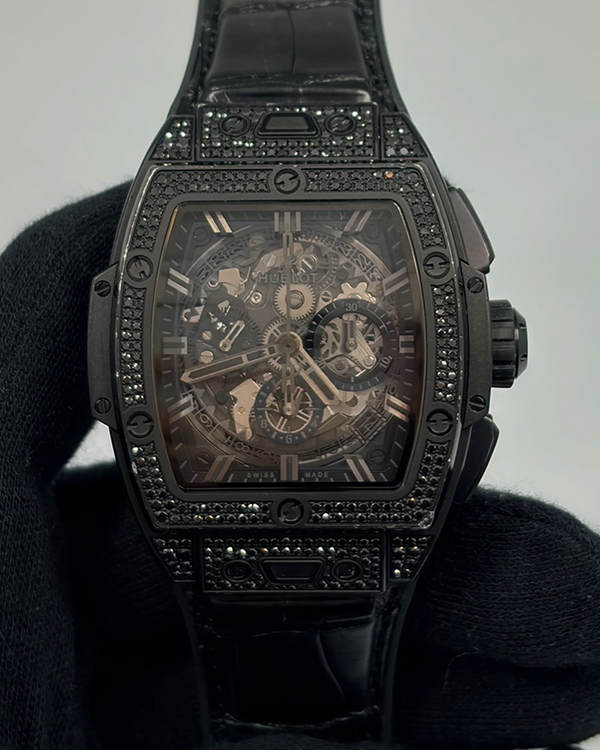 Hublot Spirit Of Big Bang 42MM Skeleton Dial Leather Strap (642.CI.0110.RX.1700)