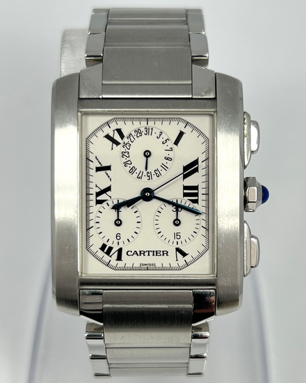 Cartier Tank Française 28MM White Dial Steel Bracelet (W51001Q3)