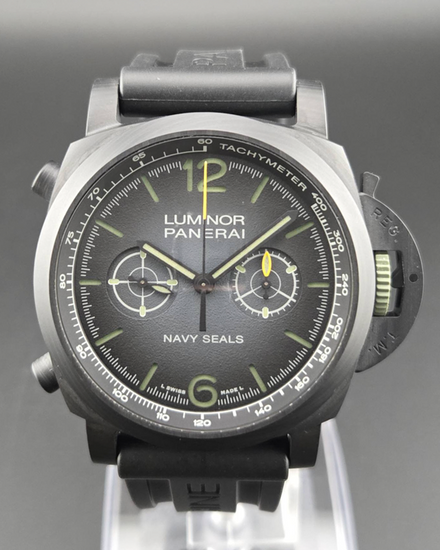2023 Panerai Luminor Chrono Navy SEALs L.E. 44MM Black "Dégradé" Dial Rubber Strap (PAM01419)