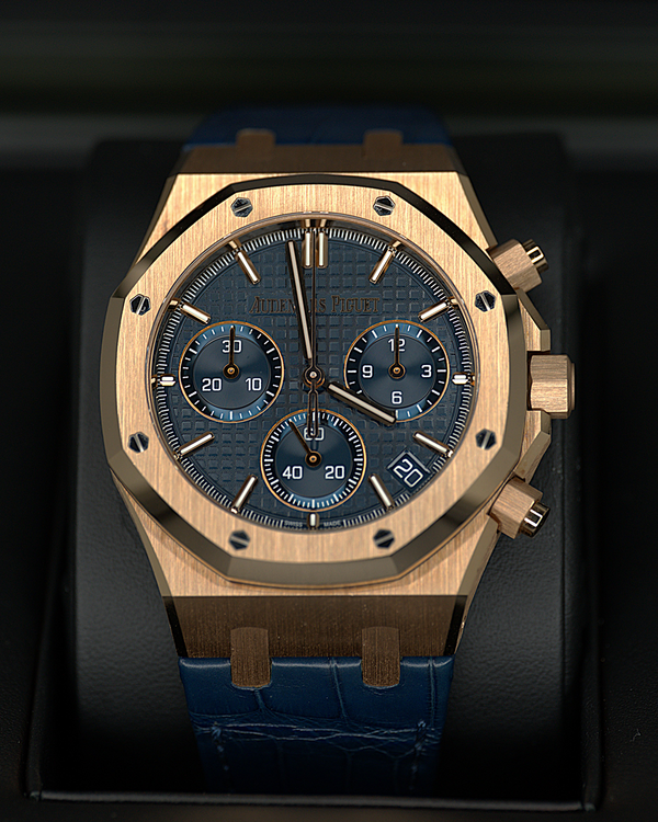 2024 Audemars Piguet Royal Oak Chronograph 41MM Blue Dial Rubber Strap (26240OR.OO.D315CR.02)