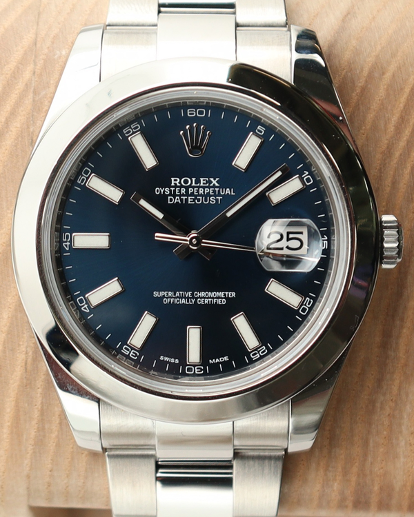Rolex Datejust II 41MM Blue Dial Oyster Bracelet (116300)