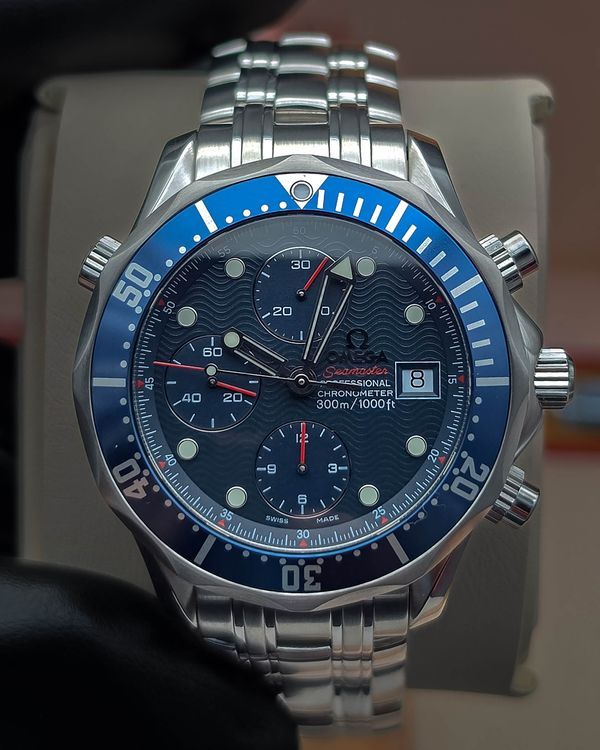 No Reserve - 2020 Omega Seamaster Diver 300M Chronograph 41.5MM Blue Dial Steel Bracelet (2225.80.00)