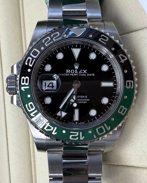 2024 Rolex GMT-Master II “Sprite” 40MM Black Dial Oyster Bracelet (126720VTNR)