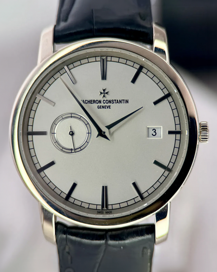 2016 Vacheron Constantin Patrimony 38MM Traditionelle 38MM Wilver Dial Leather Strap (87172/000G-9301)