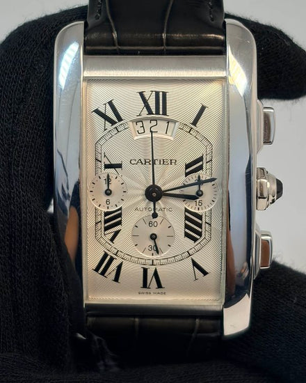 2012 Cartier Tank Américaine 31MM Quartz White Dial Leather Strap (W2609454)