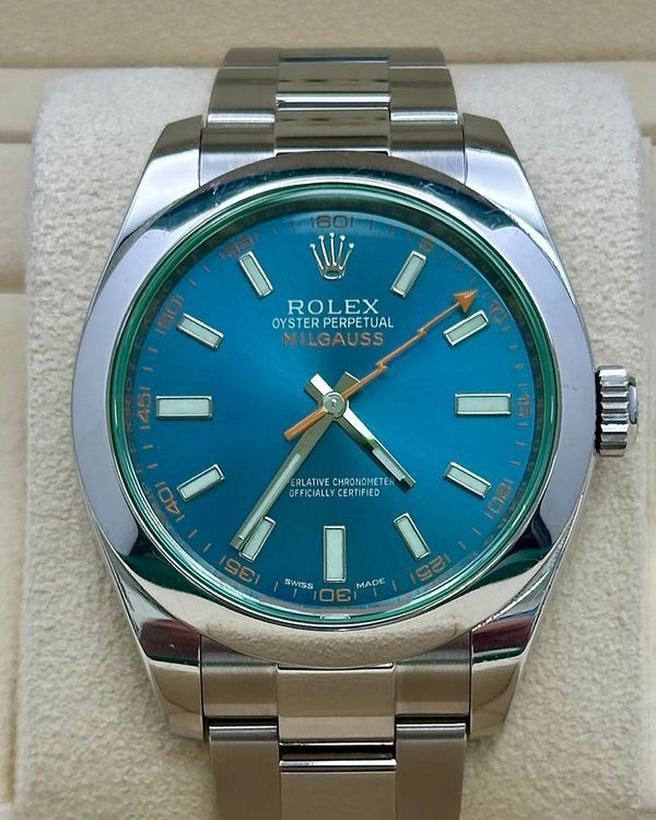 2014 Rolex Milgauss 40MM Blue Dial Oyster Bracelet (116400GV)