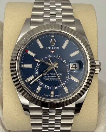 2026 Rolex Sky-Dweller 42MM Blue Dial Steel Bracelet (336934)