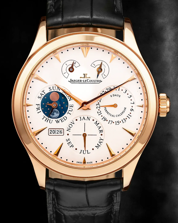2014 Jaeger-LeCoultre Master Eight Days Perpetual 40MM Ivory Dial Leather Strap (Q1612420)