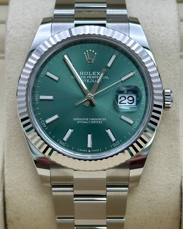 2026 Rolex Datejust 41MM Mint Green Dial Oyster Bracelet (126334)