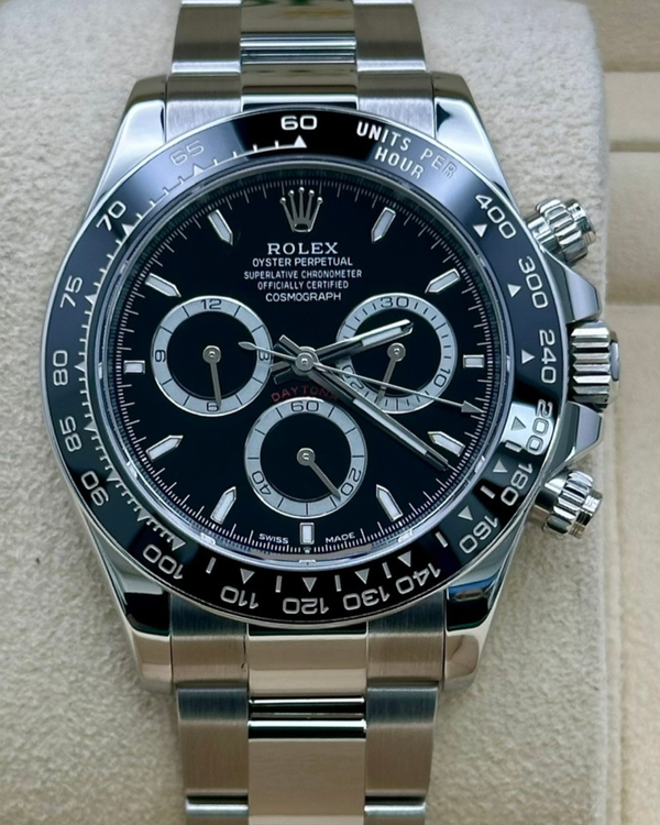 2025 Rolex Cosmograph Daytona 40MM Black Dial Oyster Bracelet (126500LN)