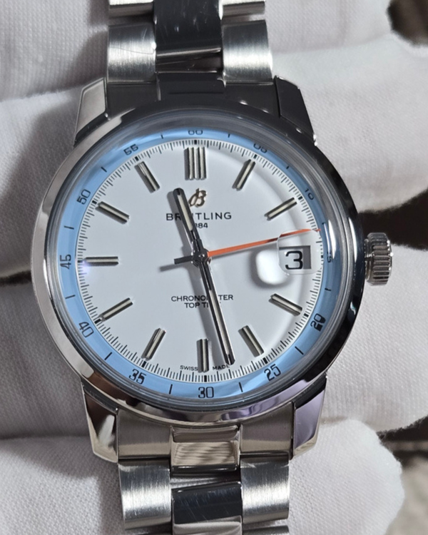 2025 Breitling Top Time 38MM White Dial Steel Bracelet (AB3113)