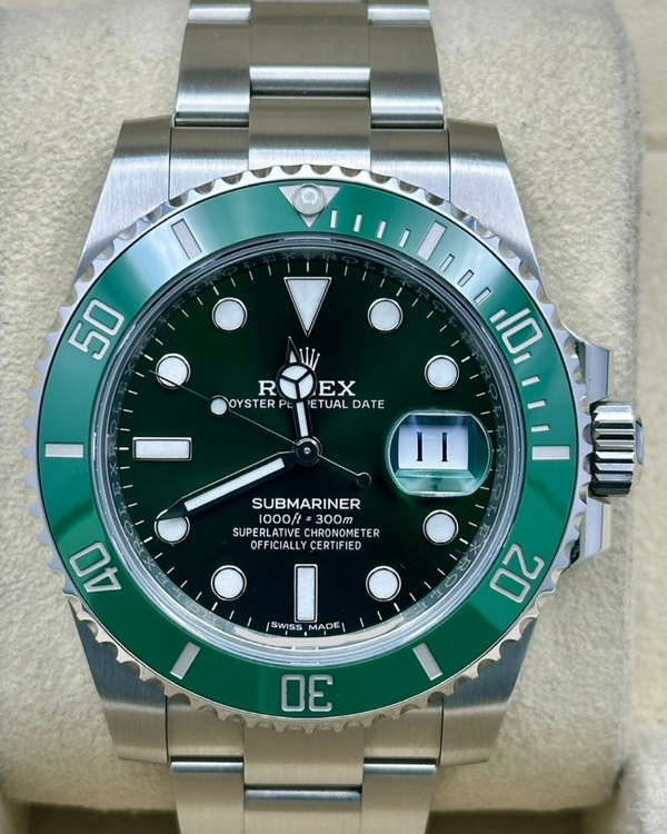 2018 Rolex Submariner Date "Hulk" 40MM Green Dial Oyster Bracelet (116610LV)